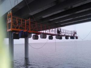 橋梁吊籃施工現(xiàn)場